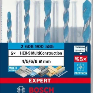 Zestaw wierteł udarowych HEX-9 5-częściowy 4/5/6/8mm MultiConstr. EXPERT Bosch Darmowa dostawa