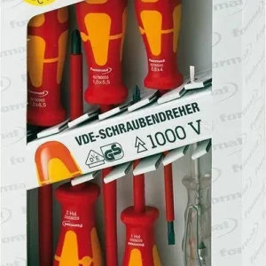 Zestaw wkrętaków VDE z próbnikiem napięcia PH, 6-częściowy FORMAT Popularny