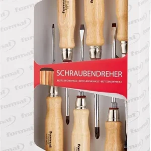 Zestaw wkrętaków z rękojeścią drewnianą, PZ 6-częściowy FORMAT Sprawdź teraz