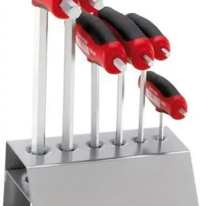 Bezpieczna płatność Zestaw wkretakow z uchwytem T w stojaku, 6-czesciowy Wiha