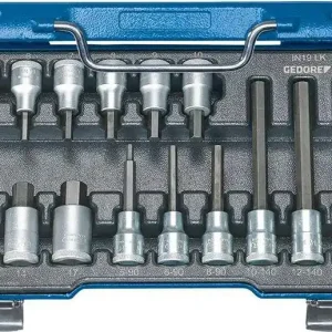 Darmowa dostawa Zestaw wkrętakowych końcówek wymiennych 1/2" do śrub z łbem z gniazdem6-kąt.5-17mm,15-cz.Gedore