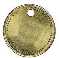 Oferta Żeton narzędziowy, z mosiądzu, Ø 27mm, z otworami, z perełkami na obwodzie KUKKO