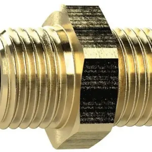 Zlaczka z podwojnym gwintem, mosiezna zewn. G3/4" x G 1", klucz 38mm, RIEGLER Ograniczona ilość