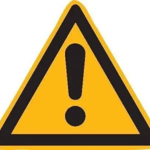 Cena promocyjna Znak ostrzeg., folia 44szt., Ogolny znak ostrze., dl. boku 25mm