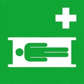 Cena promocyjna Znak ratunkowy, folia, Nosze 150x150mm