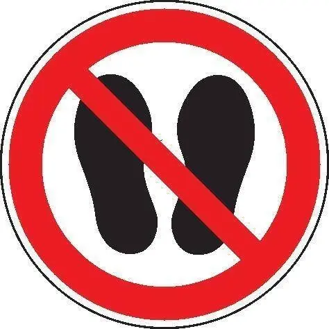 Bezpieczna płatność Znak zakazu, folia, Nie wchodzic i nie stawac, sredn.200mm