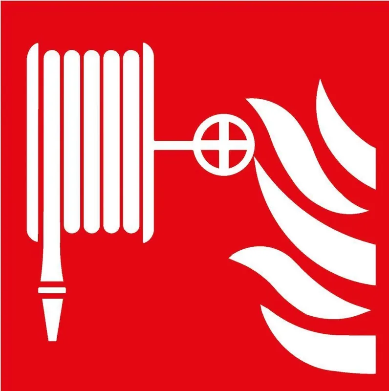 Znak, folia,fotoluminesc., 150x150 mm "Waz gasniczy" ISO Ostatnie sztuki