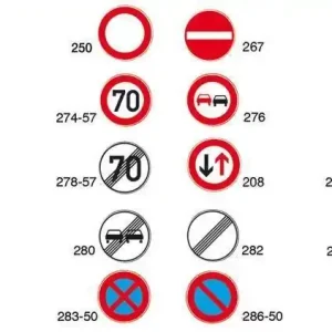 Znaki drogowe, okrągłe, nr znaku od 208 do 241 Tylko do końca tygodnia