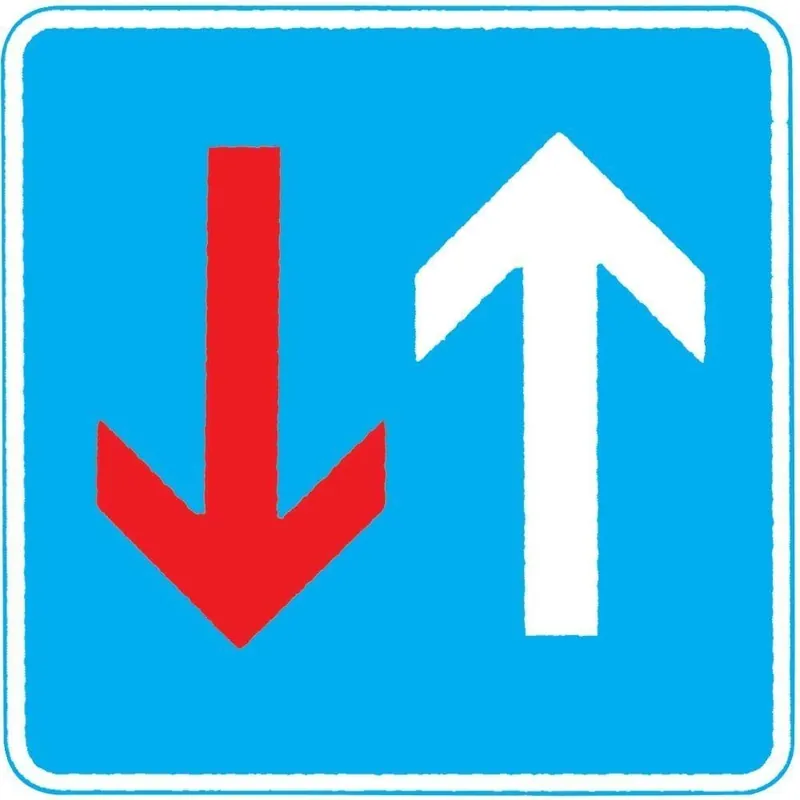 Znaki drogowe, prostokątne Ostatnia szansa