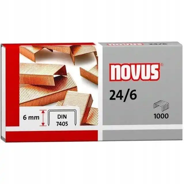 Zszywki Novus 24/6 1000 sztuk Nowy