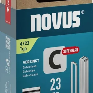 Ostatnia szansa Zszywki wąskie C typ 4/23mm Novus 1000 szt. w j.op.