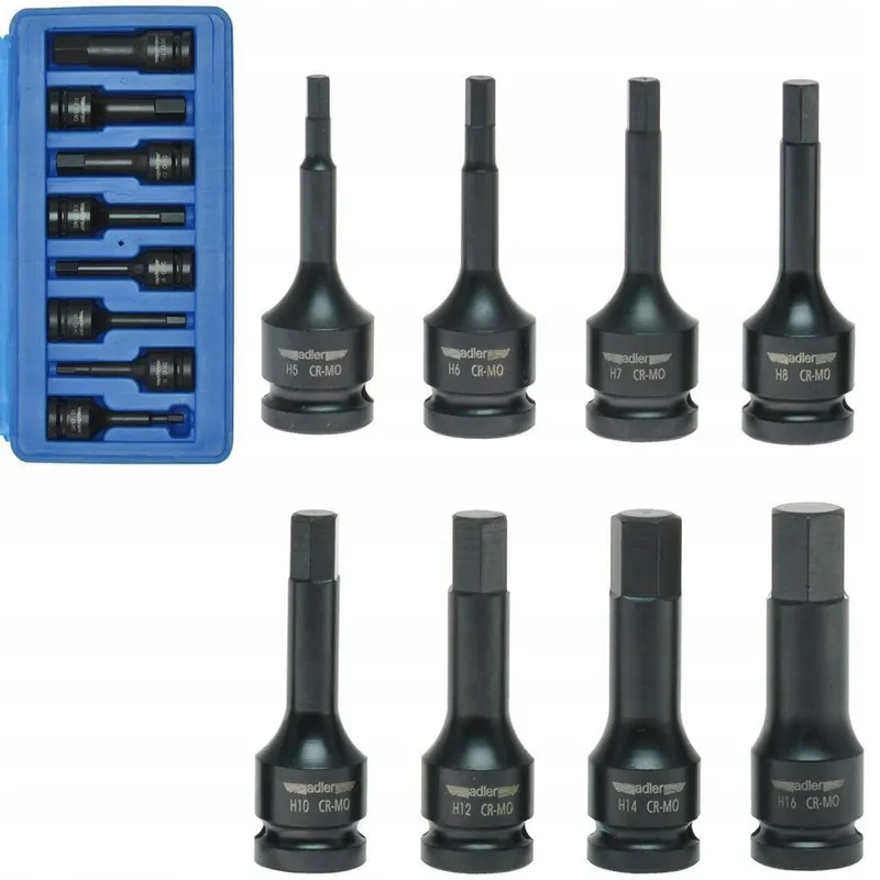 ADLER NASADKI IMBUSOWE HEX 1/2" Cr-Mo H5-H16 Oferta limitowana