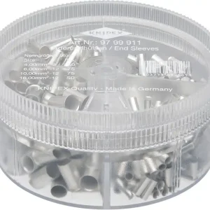 Asortyment tulejek kabl. nieizolowanych 4-16qmm KNIPEX Bestseller