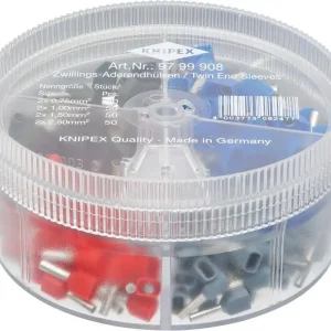 Asortyment tulejek kabl. Twin 0,75-2,5qmm KNIPEX Rabat