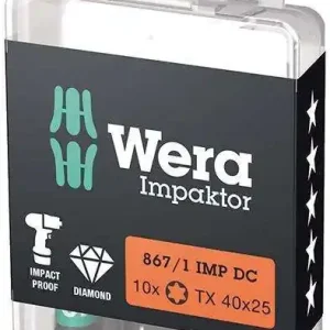 Bit Impaktor 1/4" DIN 3126 C6,3 T40x25mm 10szt./opak. Wera Oferta czasowa