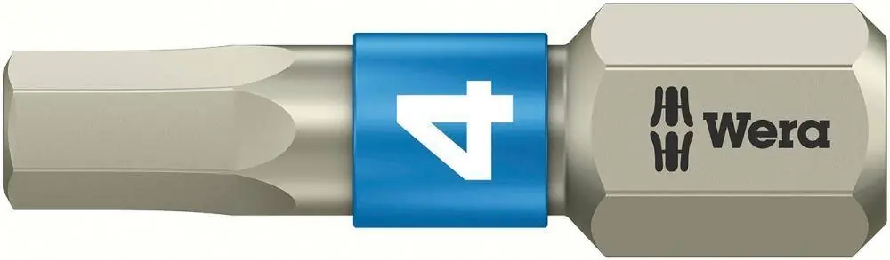 Wysoka jakość Bit nierdzewny 1/4" DIN3126C6,3do śrub z lbemz gniazdem 6-katnym 4x25mm Wera