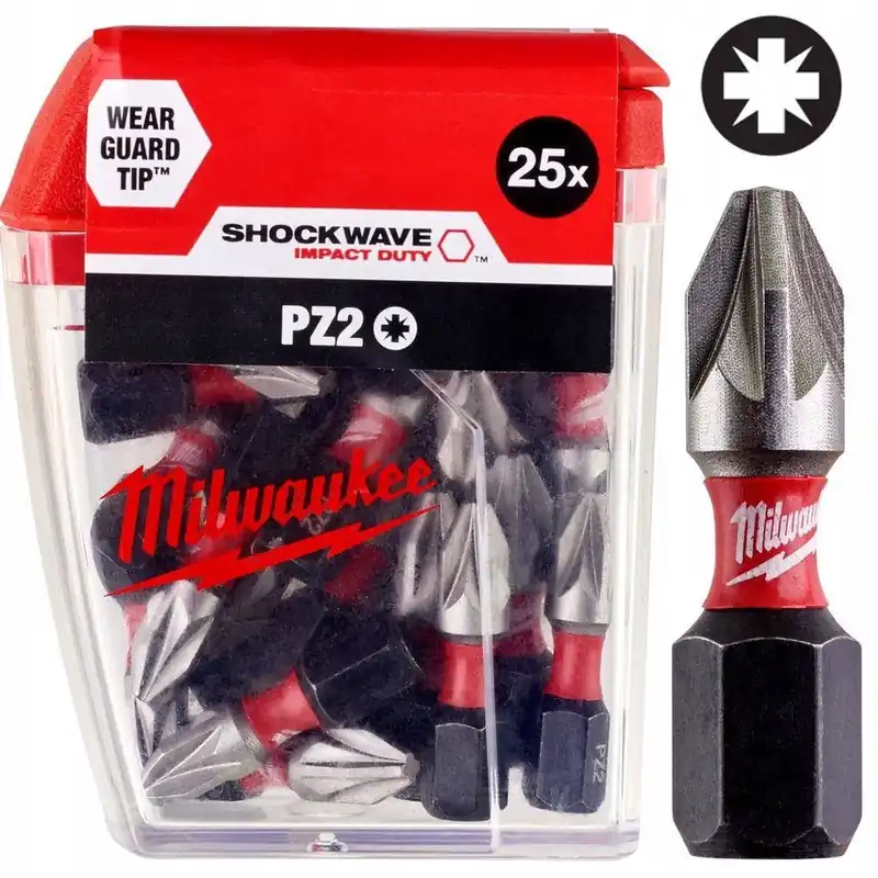 Wyjątkowa oferta Bit PZ2 25mm Grot Krzyżowy Pozidriv Milwaukee