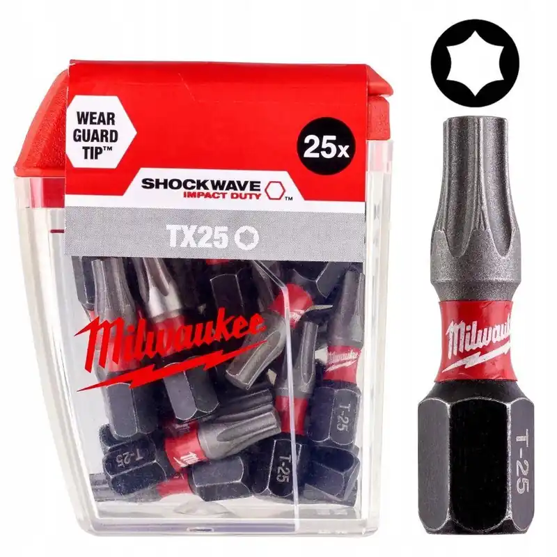 Bity Milwaukee Shockwave 4932430880 Torx TX25 25 mm 25 szt. Darmowa dostawa