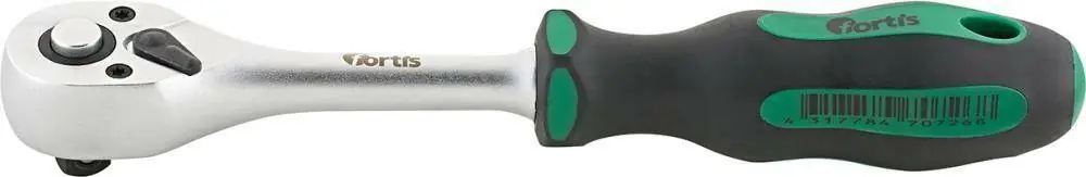 Grzechotka 2-kierunk.z przelaczn.dzwign.3/8" 200mm 72 zeby FORTIS Ostatnie sztuki