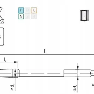 Gwintownik maszynowy M8x1 NGMf HSS do nakrętek - - Kup teraz