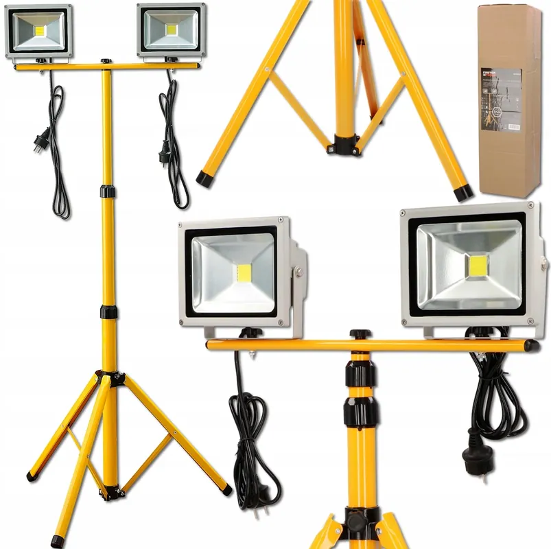 Halogen LED statyw budowlany 1600 lm 20W IP65 Szybka wysyłka