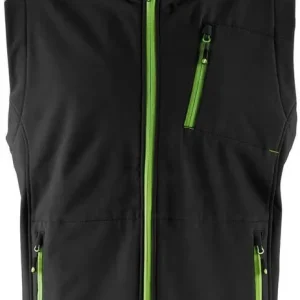 Taniej Kamizelka meska 24 FORTIS, czarny/limonkowy, rozm. 3XL