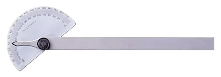 Kątomierz narożny ze stali nierdzewnej 0 - 180º 240 mm Wysoka jakość