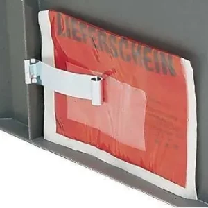 Klamra do etykiet do do skrzynek transport. Bezpieczne zakupy