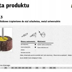 Dostępne od ręki KLINGSPOR ŚCIERNICA LISTKOWA TRZPIENIOWA gr. 40