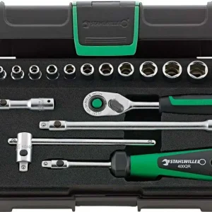 Popularny Komplet kluczy wtykowych 22-częściowy 40/13/6QR 1/4"