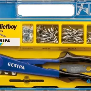 Oferta czasowa Komplet nitow jednostr. zamykanych Nietbox z nitownica ręczna NTS, 136-czesciowy GESIPA