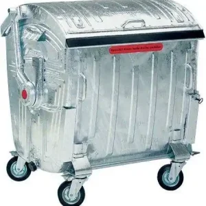 Kontener na smieci,ocynk. 1,1 cbm zabezp.przed dziecmi Rabat