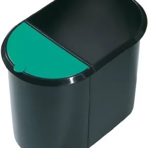 Okazja Kosz na papier Duo-System, czarny/niebieski