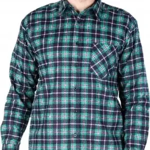 Ograniczona ilość Koszula robocza flanelowa w kratkę zielona r.XXXL