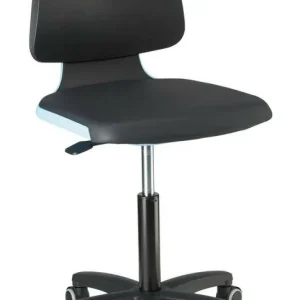 Tylko do końca tygodnia Krzeslo Labsit 2, niebieskie, imit.skory, na kolkach