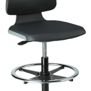 Wyjątkowa oferta Krzeslo Labsit 3, antracytowe, imit.skory, z podparciem dla nog