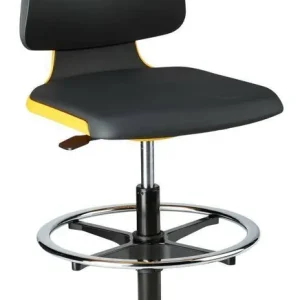 Krzeslo Labsit 3, pomarancz., imit.skory, z podparciem dla nog Niska cena