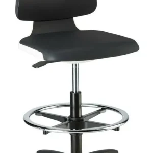 Krzeslo Labsit 4, biale, imit.skory, na kolkach Obniżka ceny