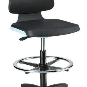 Łatwy zwrot Krzeslo Labsit 4, niebieskie, pianka integr. na kolkach