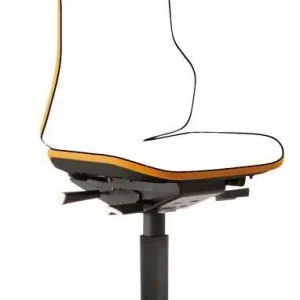 Krzeslo NEON pomarancz.,z mechanizm. synchr., na kolkach Nowość