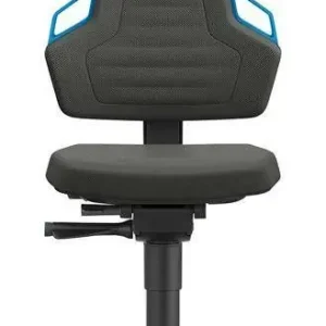 Krzeslo Nexxit 2, na kolkach, imit.skory, uchwyty niebiesk. Zamów dziś