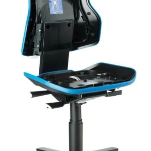 Popularny Krzeslo podst. ESD NEON 2, niebieskie,na kolkach,mechan. stalego kont. plecow z oparciem