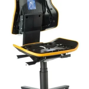 Krzeslo podst. ESD NEON 2, pomarancz.,na kolkach,mechan. stalego kont. plecow z oparciem Wybór klientów