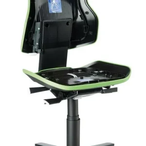 Hit sprzedaży Krzeslo podst. ESD NEON 2, zielone,na kolkach,mechan. stalego kont. plecow z oparciem