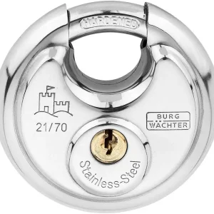 Premium Kłódka okrągła Circle21/70 stal nierdzewna