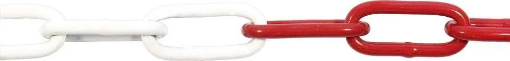 Kup online Lancuch spawany, DIN 5685, ocynk., czerwono-bialy, 6,0 wiazka 30m