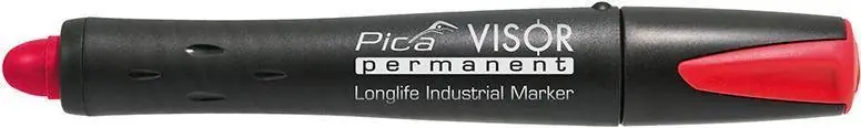 Marker permanentny VISOR przemyslowy, czerwony Pica Bestseller