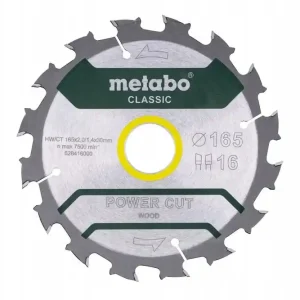 METABO PIŁA TARCZOWA HW/CT 165x30x16z POWER CUT WOOD CLASSIC Super okazja