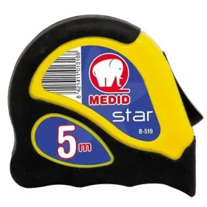 Metrówka Medid Star Taśma Miernicza Miara Solidna Wytrzymała 5m 19mm Rabat