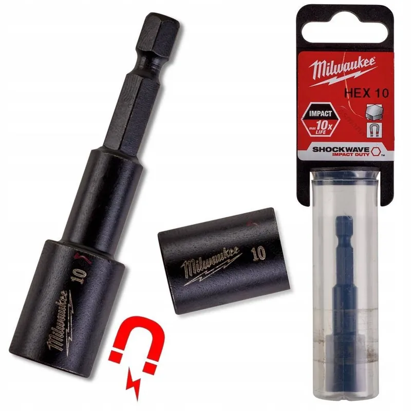 Do wyczerpania zapasów MILWAUKEE NASADKA UDAROWA SHOCKWAVE MAGNET. 10 MM